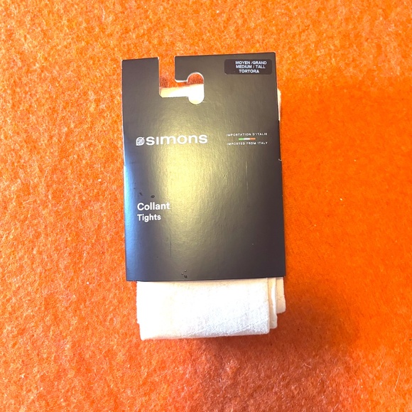 Off white cream touch of cashmere diamond tights made in Italy NWT - Picture 3 of 5